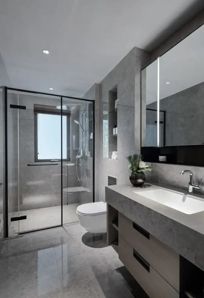 New shower and bathroom tiling in Burwood renovation