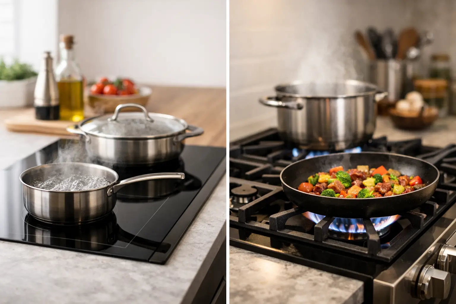 Induction Versus Gas Cooktops for Your Kitchen
