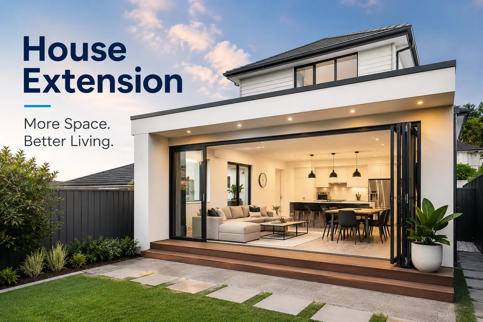 Completed house extension and home renovation in Sydney