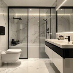 Modern bathroom with marble walls | Radz Handyman Services